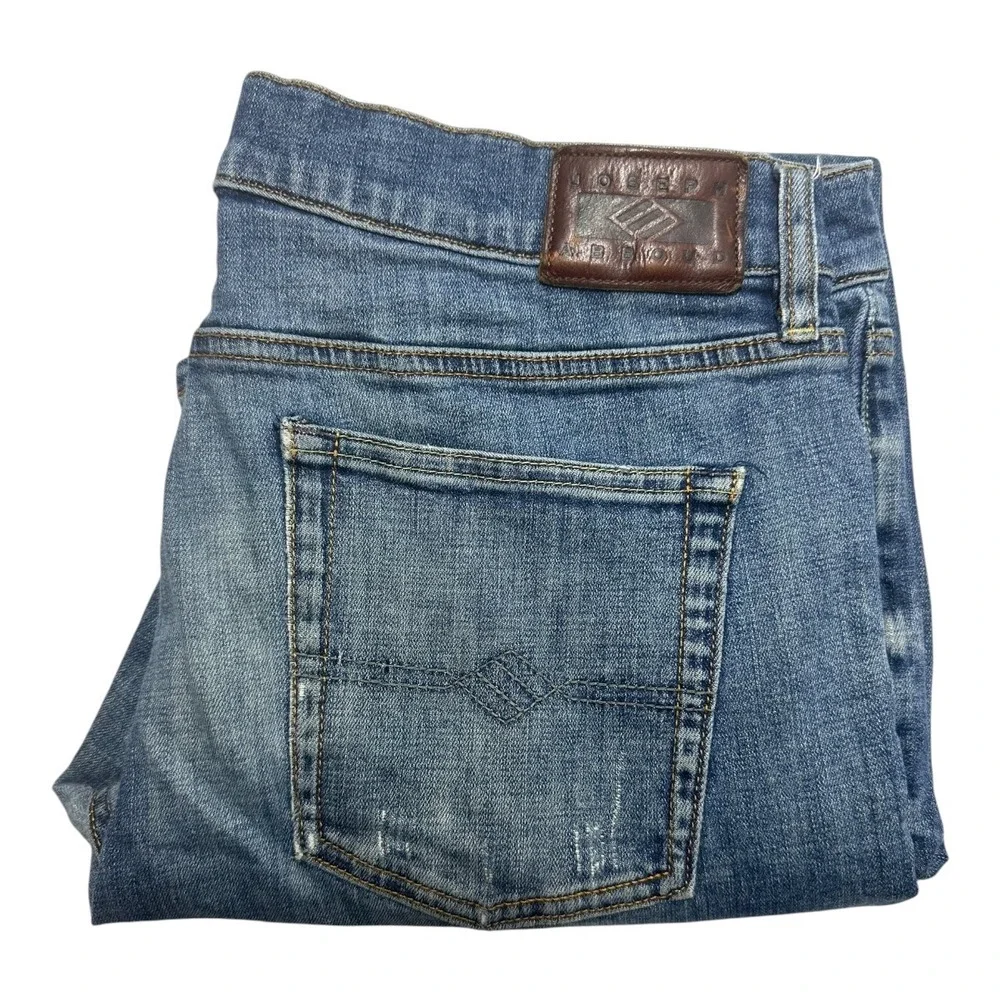 Joseph Abboud Slim Fit Jeans Mens 34x32 Blue Good Distressed Medium Wash Stretch